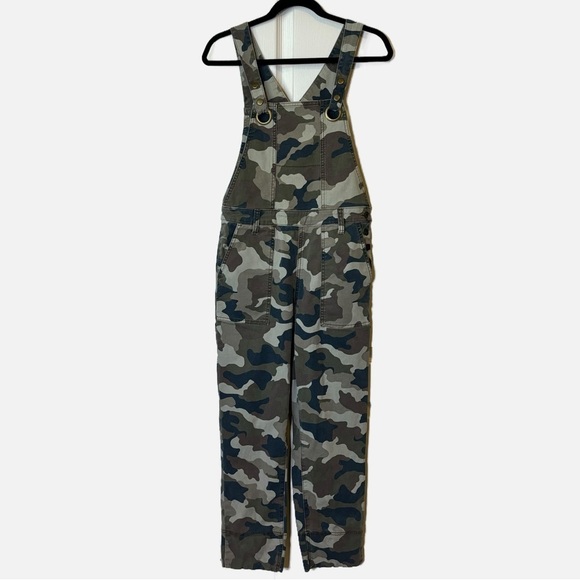 Anthropologie Carter Camouflage Camo Overalls Size 0 - Picture 1 of 15
